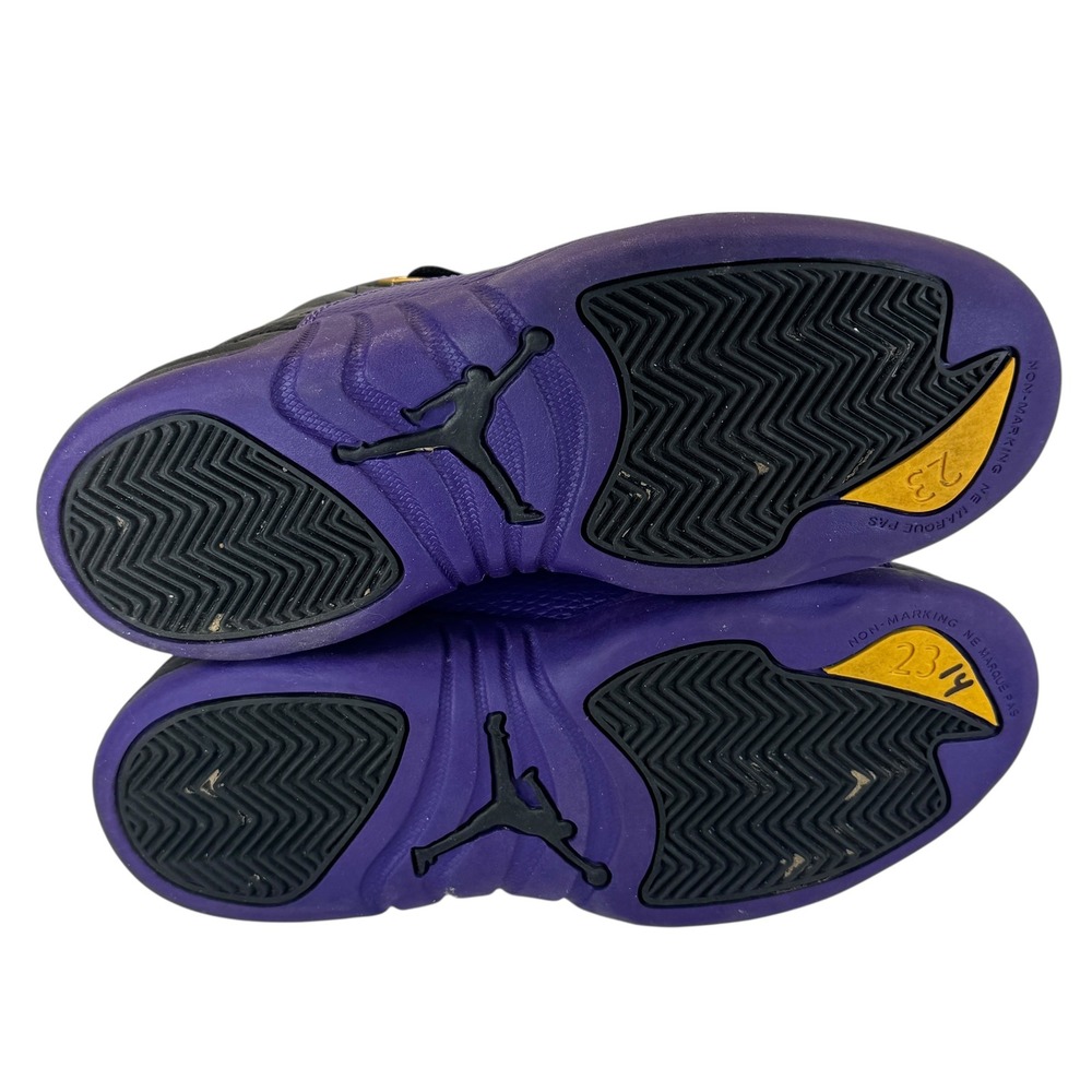 Kids Air Jordan 12 Retro Black Purple Youth‎ Size 3Y Basketball Sneakers - Picture 5 of 9